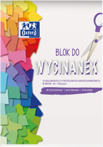 BLOK DO WYCINANEK OXFORD A4/15K KOLOROWY