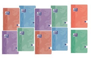 OXFORD PAKIET zeszytów A5 60 kartek TOUCH PASTEL 8 szt kratka + 2 szt linia