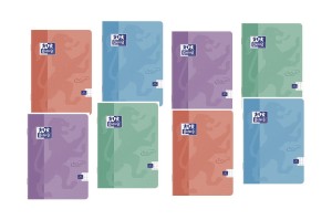 OXFORD PAKIET zeszytów A5 60 kartek TOUCH kratka PASTEL 8 szt