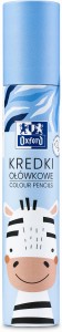OXFORD KREDKI OŁÓWKOWE W TUBIE KIDS 12 KOLORÓW ZEBRA