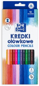 OXFORD KREDKI OŁÓWKOWE REGULAR 12 KOLORÓW
