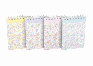 NOTATNIK NA SPIRALI OXFORD FLORAL A7/70K LINIA