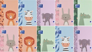 PAKIET 10 SZT ZESZYTÓW OXFORD KIDS A5/16K LINIA PODWÓJNA