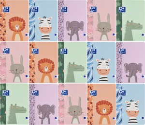 PAKIET 15 SZT ZESZYTÓW OXFORD KIDS A5/16K LINIA PODWÓJNA 