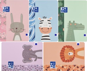 PAKIET 5 SZT ZESZYTÓW OXFORD KIDS A5/16K KRATKA