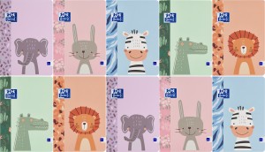 PAKIET 10 SZT ZESZYTÓW OXFORD KIDS A5/16K KRATKA 