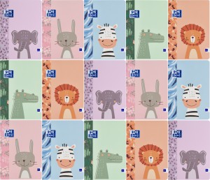 PAKIET 15 SZT ZESZYTÓW OXFORD KIDS A5/16K KRATKA 