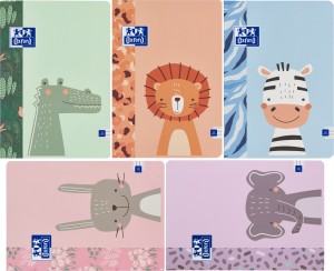 PAKIET 5 SZT ZESZYTÓW OXFORD KIDS A4/32K LINIA PODWÓJNA