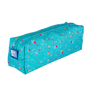 PIÓRNIK SASZETKA DUŻA OXFORD FLORAL turkusowy