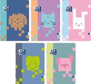 OXFORD ZESZYT ZOO BLOCKS A5 16 KARTEK KRATA