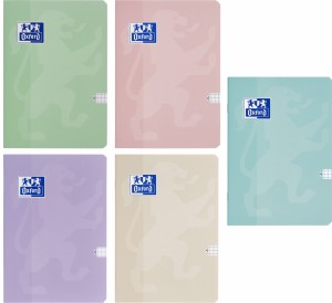 PAKIET 5 SZT ZESZYTÓW OXFORD A5 60 kartek TOUCH PASTEL kratka