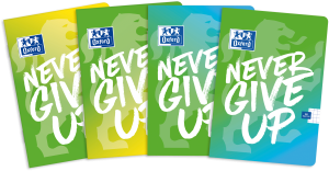 OXFORD ZESZYT NEVER GIVE UP A5 LINIA 60 KARTEK 90G