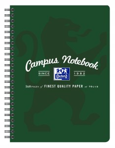 Kołozeszyt Oxford Campus B5+ 80k kratka zielony