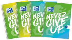 OXFORD KOŁOZESZYT B5 + 80K 160str NEVER GIVE UP
