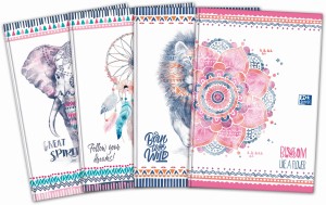 OXFORD ZESZYT BRULION A6 KRATKA 48 KARTEK BOHO