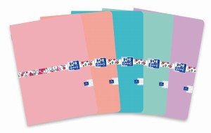 ZESZYT OXFORD FLORAL A4/60K KRATKA Z MARGINESEM MIX